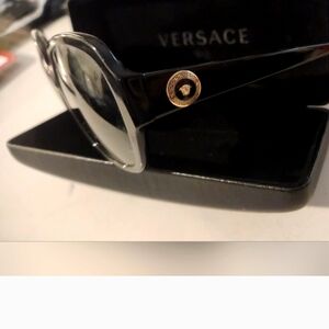 Nwt Versace Black and Gold Sunglasses